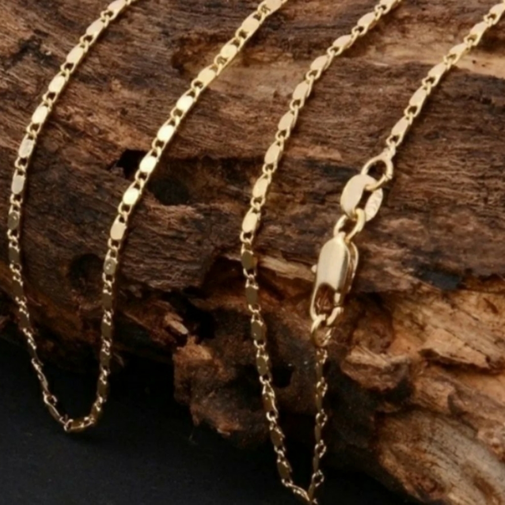 2mm 20" 18k Gold Plated Link chain